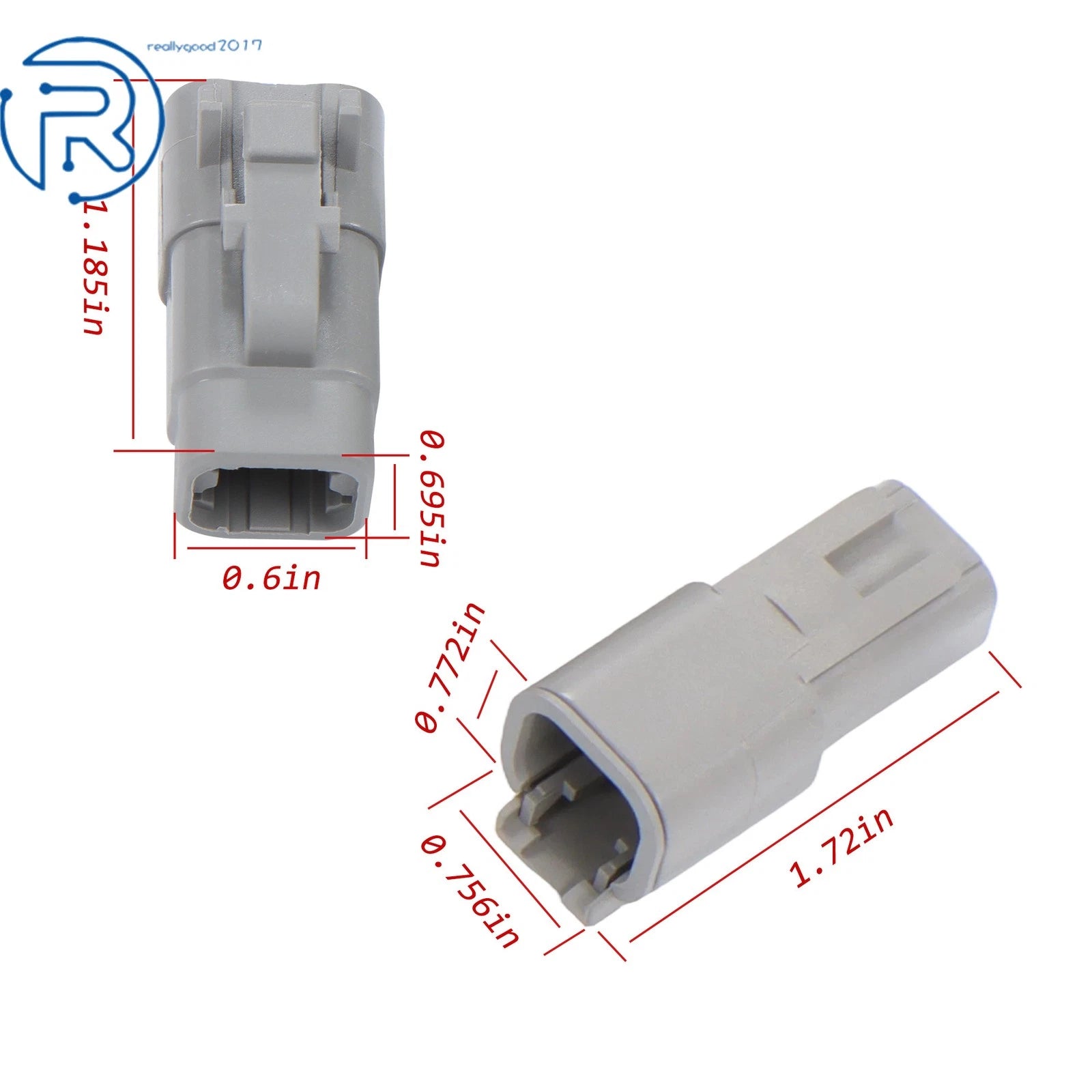 Set of 4 Waterproof DTM 4Pin Connectors for Automotive (Universal)