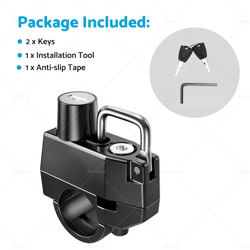 Motorcycle Helmet Lock for Harley (22mm 25mm Handlebar Frame Tube)