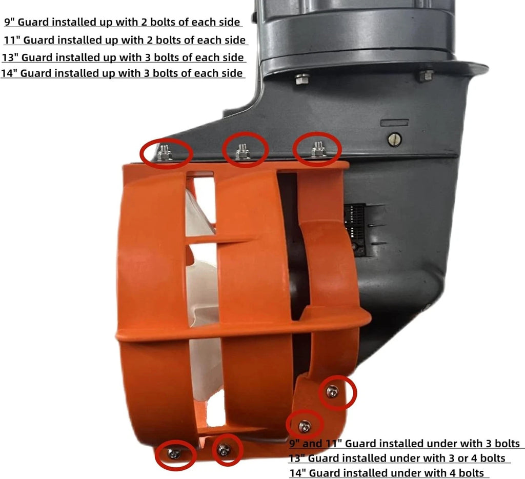 14" Propeller Safety Guard for Outboard Motors 70-120 HP (Polypropylene)