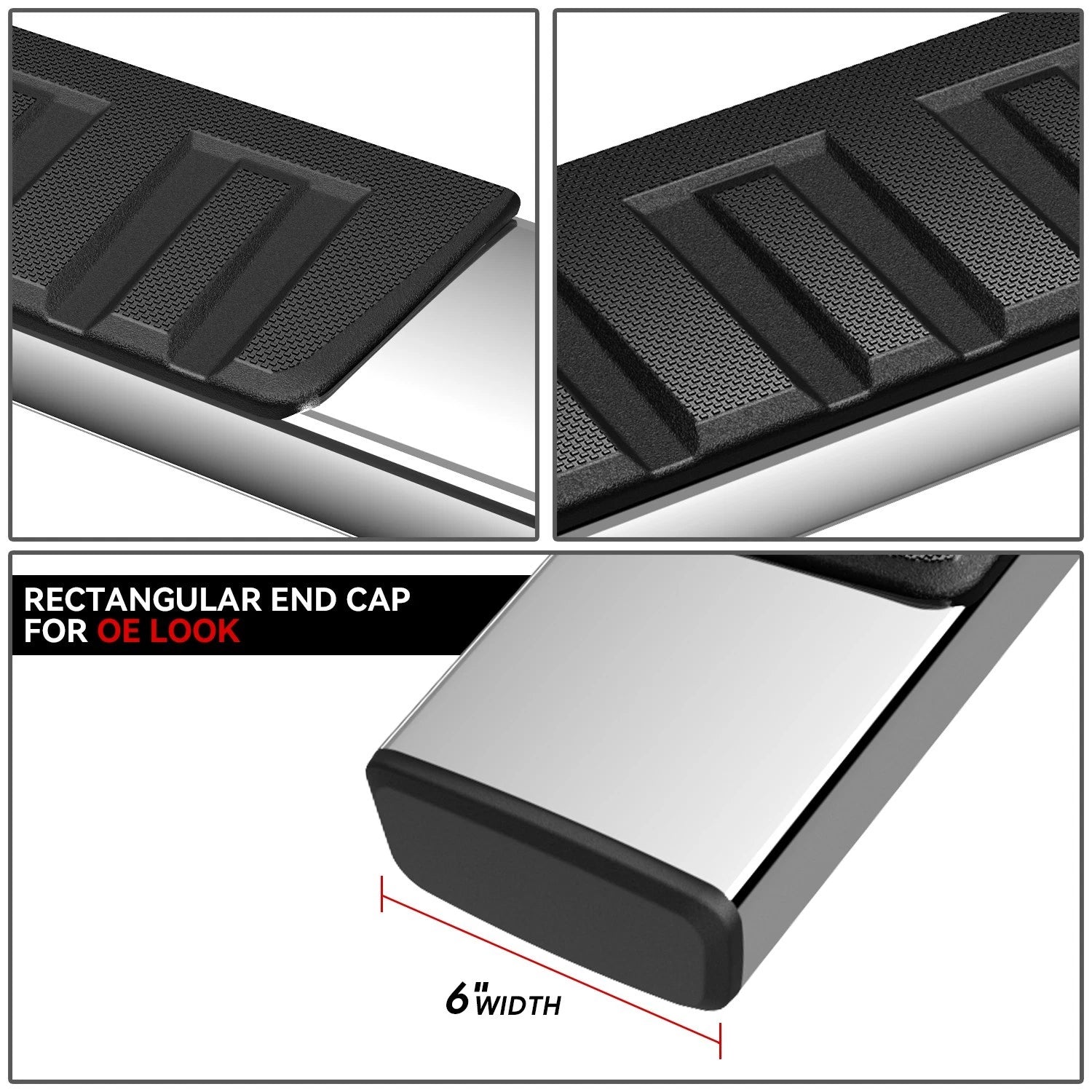 Set of 2 Nerf Bar Running Boards for Silverado Sierra Crew Cab (2007–2019)