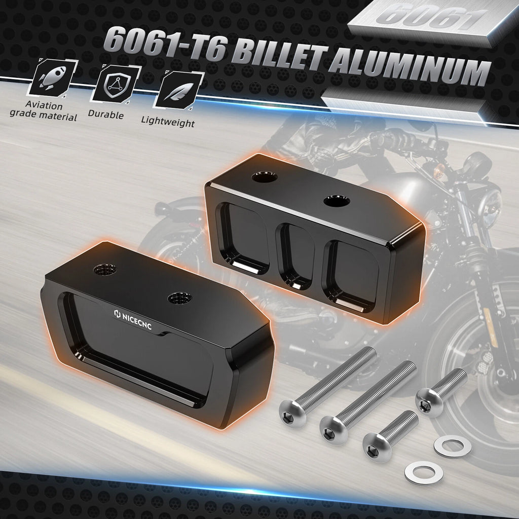 Kickstand Lift Block Set 1" 2" for Harley Iron 883 XL883N (2009–2019) 50000025BHP