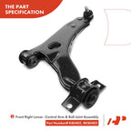 Set of 4 Front Lower Control Arms & Ball Joints for Ford Focus (2000-2004)