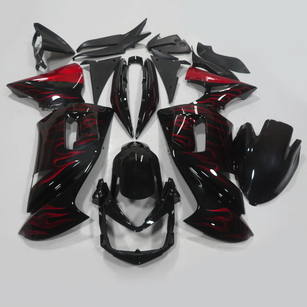 Fairing Kit for Kawasaki Ninja 650R (2006–2008) Red Black Bodywork