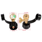 6PCS Gas Tank Copper Adapter for Propane with Pressure Gauge