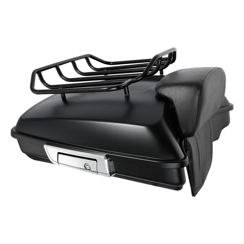 Matte 5.5" Razor Trunk Backrest Rack for Harley Touring Road Glide (2014–2026)