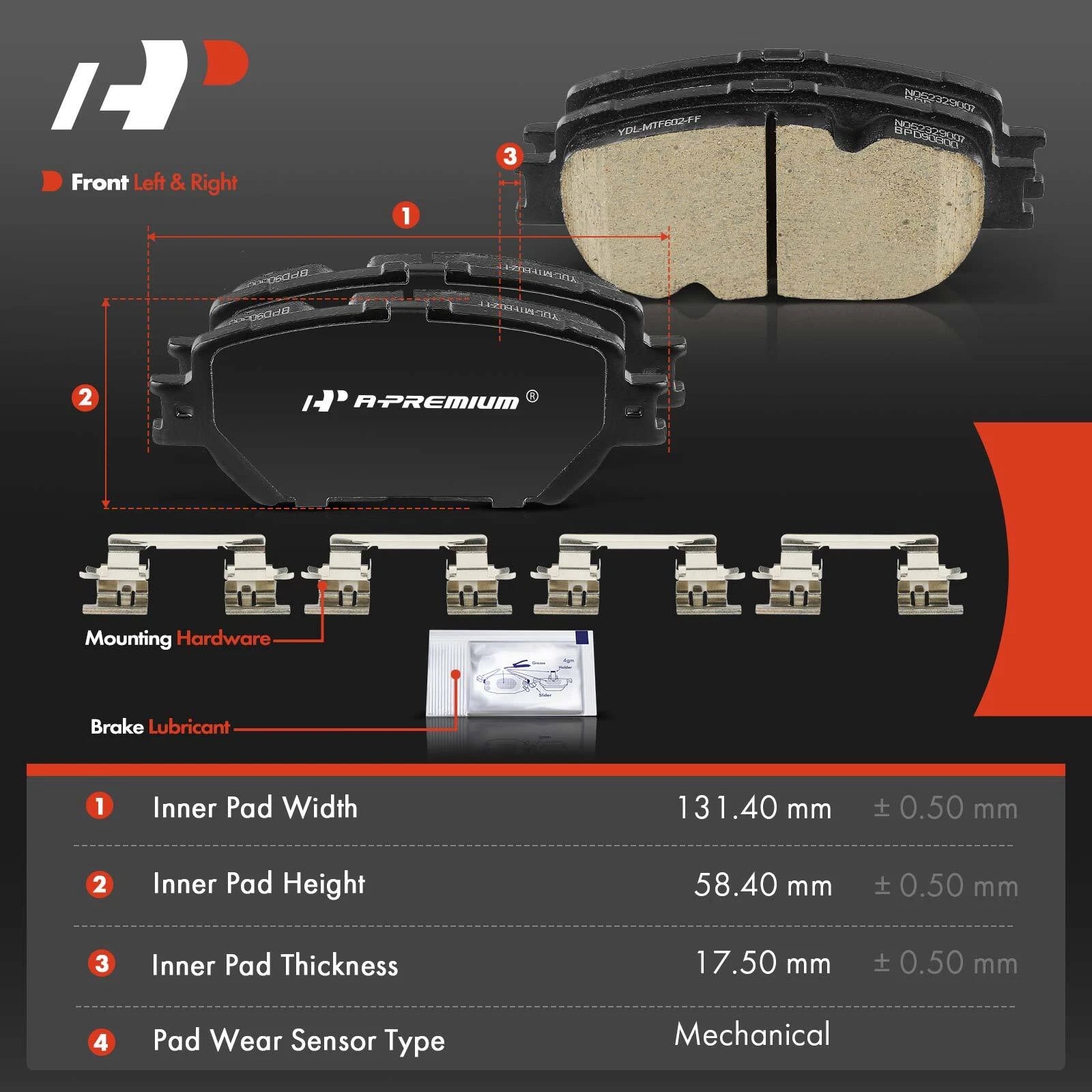 Ceramic Brake Pads for Toyota Camry (2002-2006)