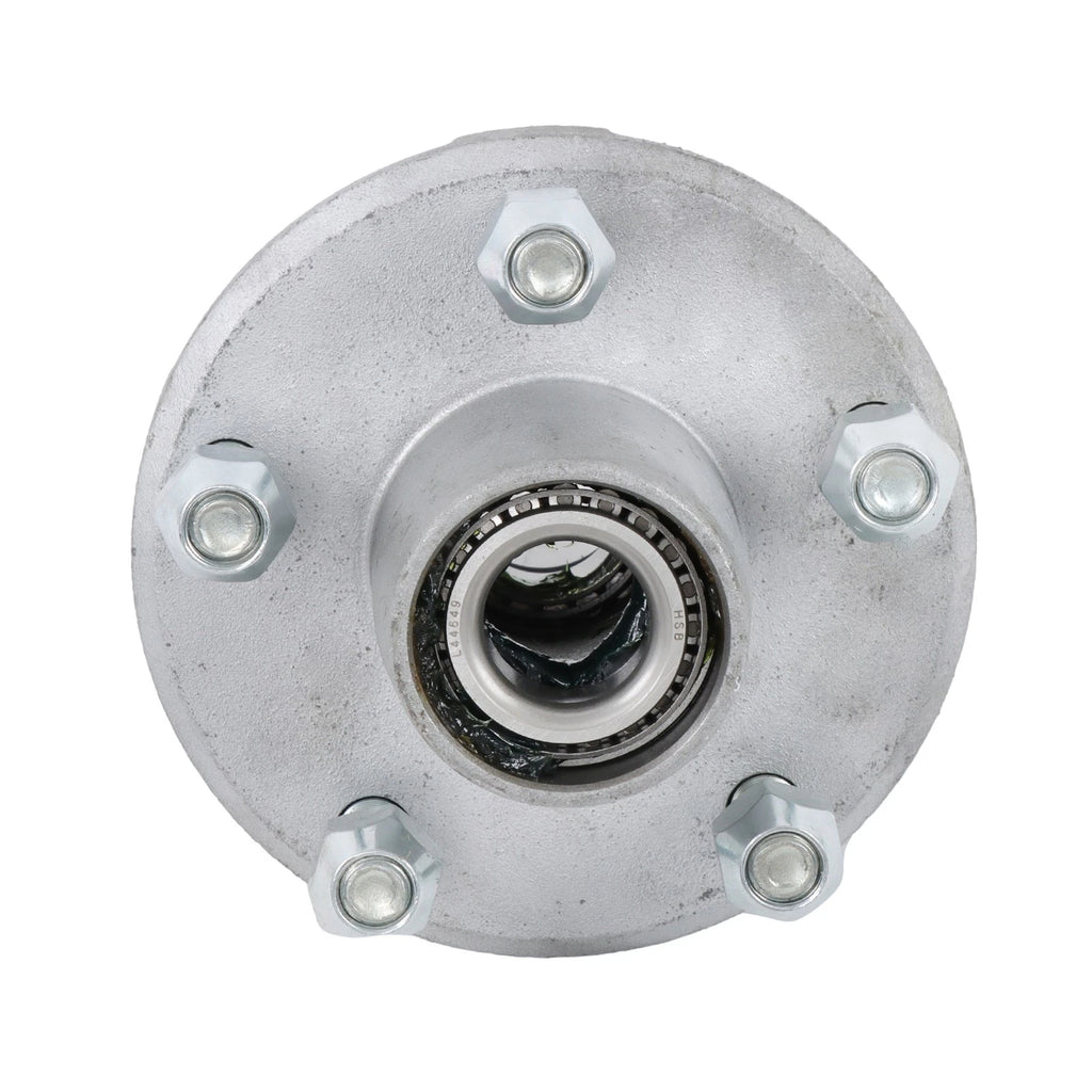 5" Galvanized Trailer Hub for 2000 lbs Spindle (Pre-Assembled)