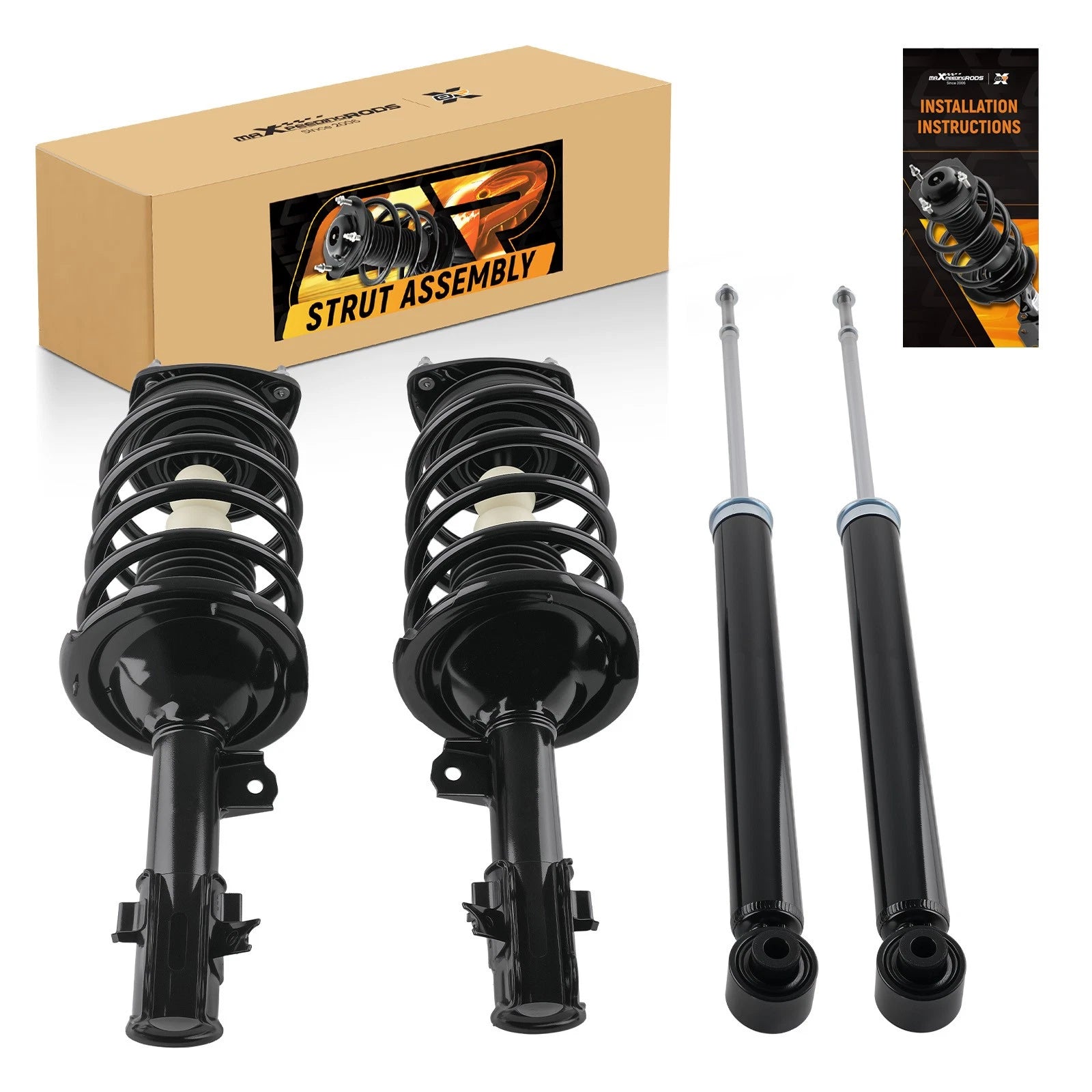 4X Complete Struts & Coil Springs for Kia Rio (2006–2011) LX/SX