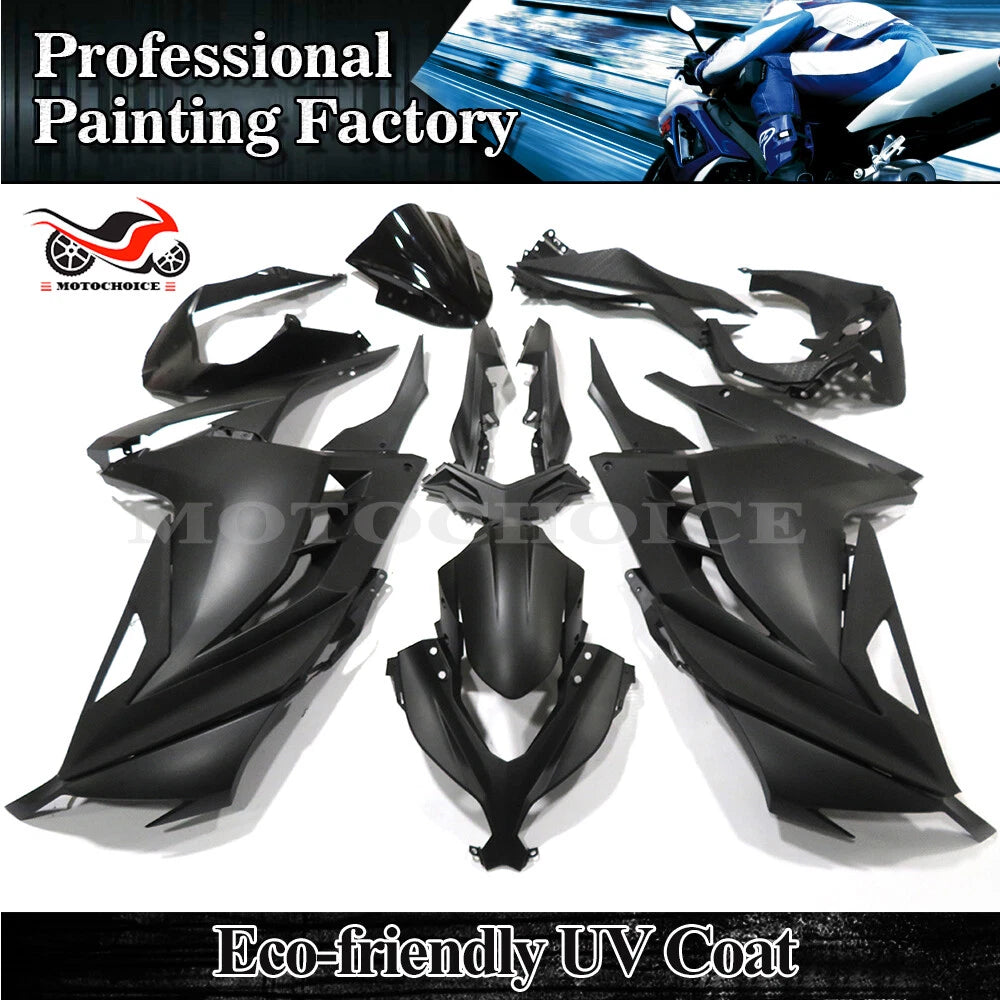 Matte Black Fairing Kit for Kawasaki Ninja 300 (2013–2017)