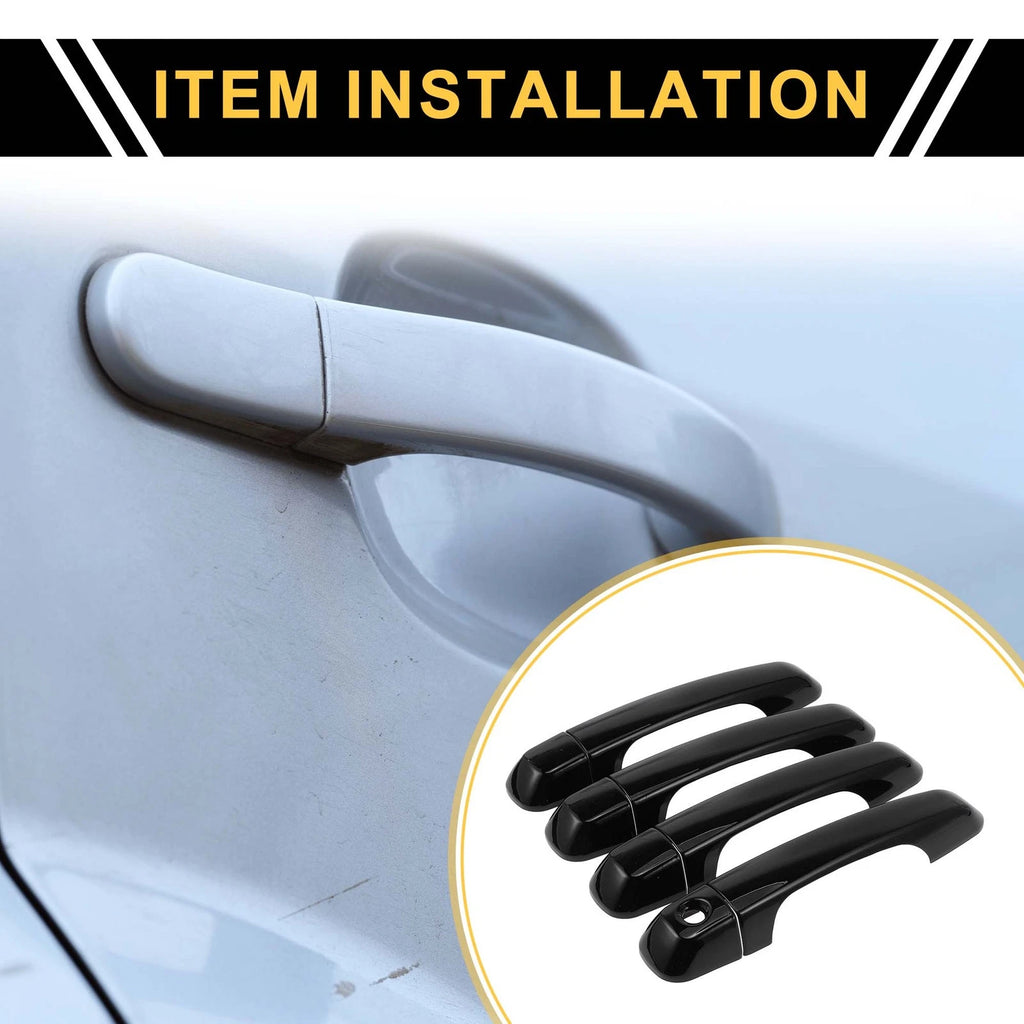 Set of 4 Exterior Door Handle Covers for Toyota 4Runner (2010–2019) Black