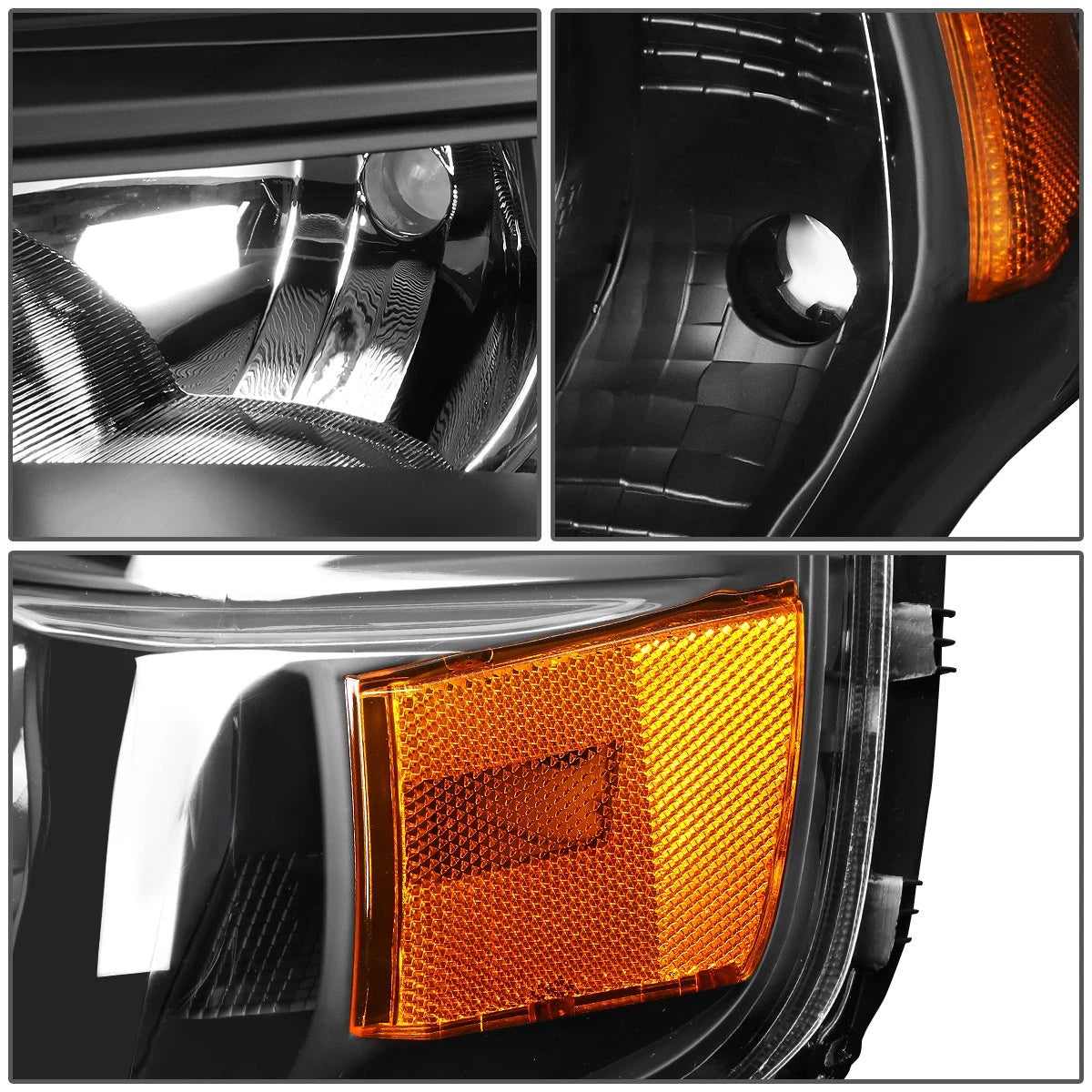 Black Amber Signal Projector Headlight for Toyota 4Runner (2014–2020)