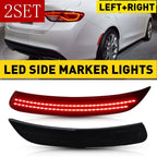Set of 2 Smoked LED Side Marker Lights for Chrysler 200 (2015–2017)