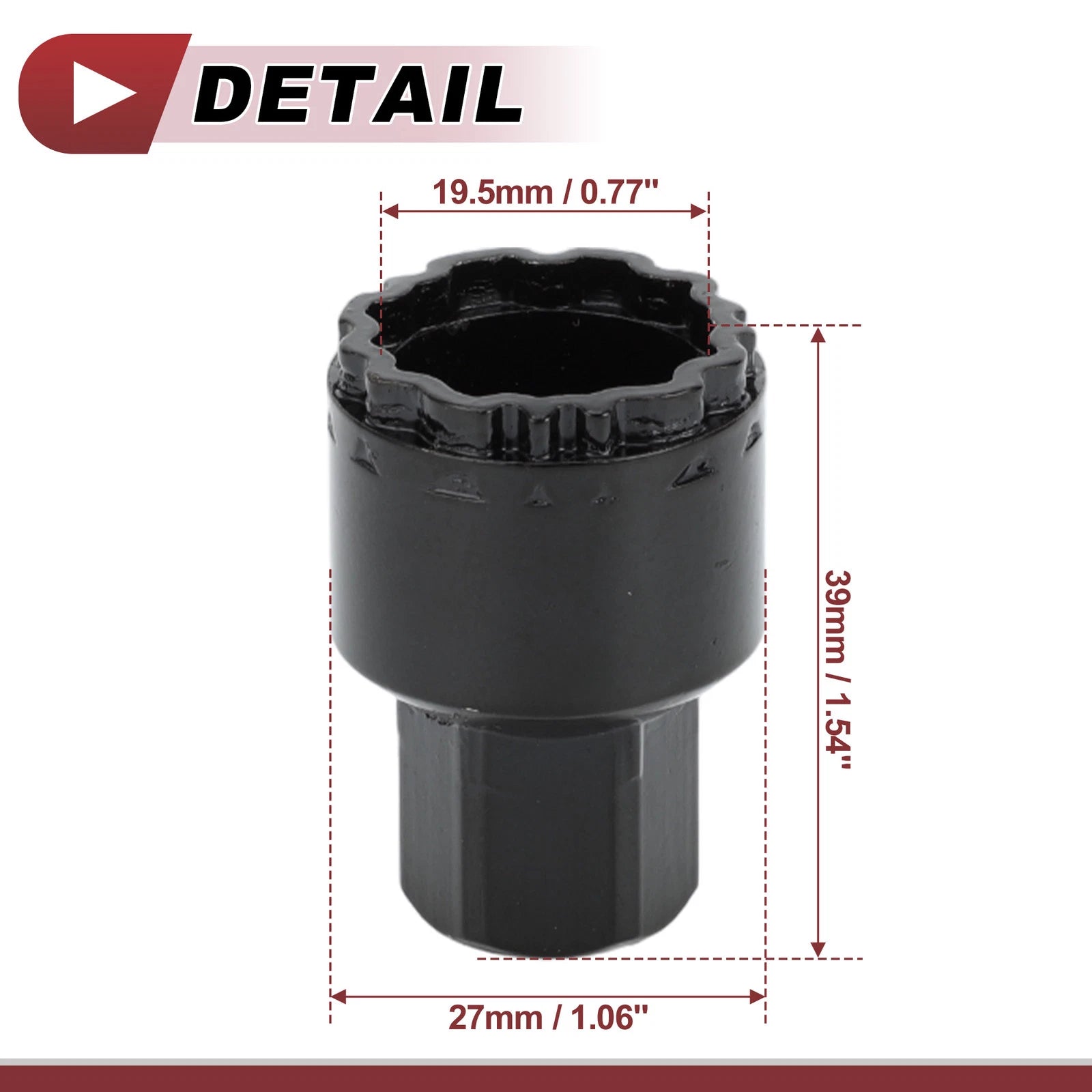 Wheel Lock Lug Nut Type A Anti-theft Key Socket for Mercedes Benz GLE450 GLS350 (2016–2021)