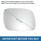 Heated Right Side Mirror Glass for Volkswagen Touareg (2002–2006)