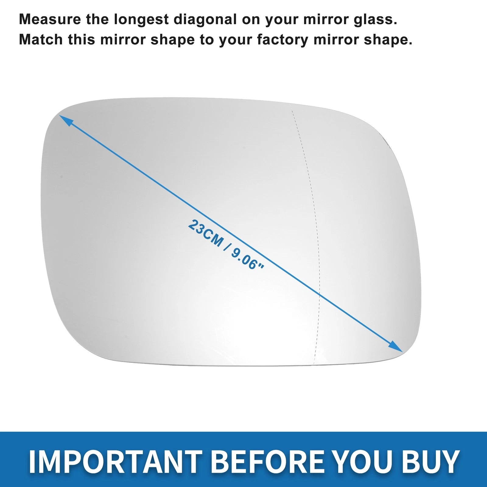 Heated Right Side Mirror Glass for Volkswagen Touareg (2002–2006)