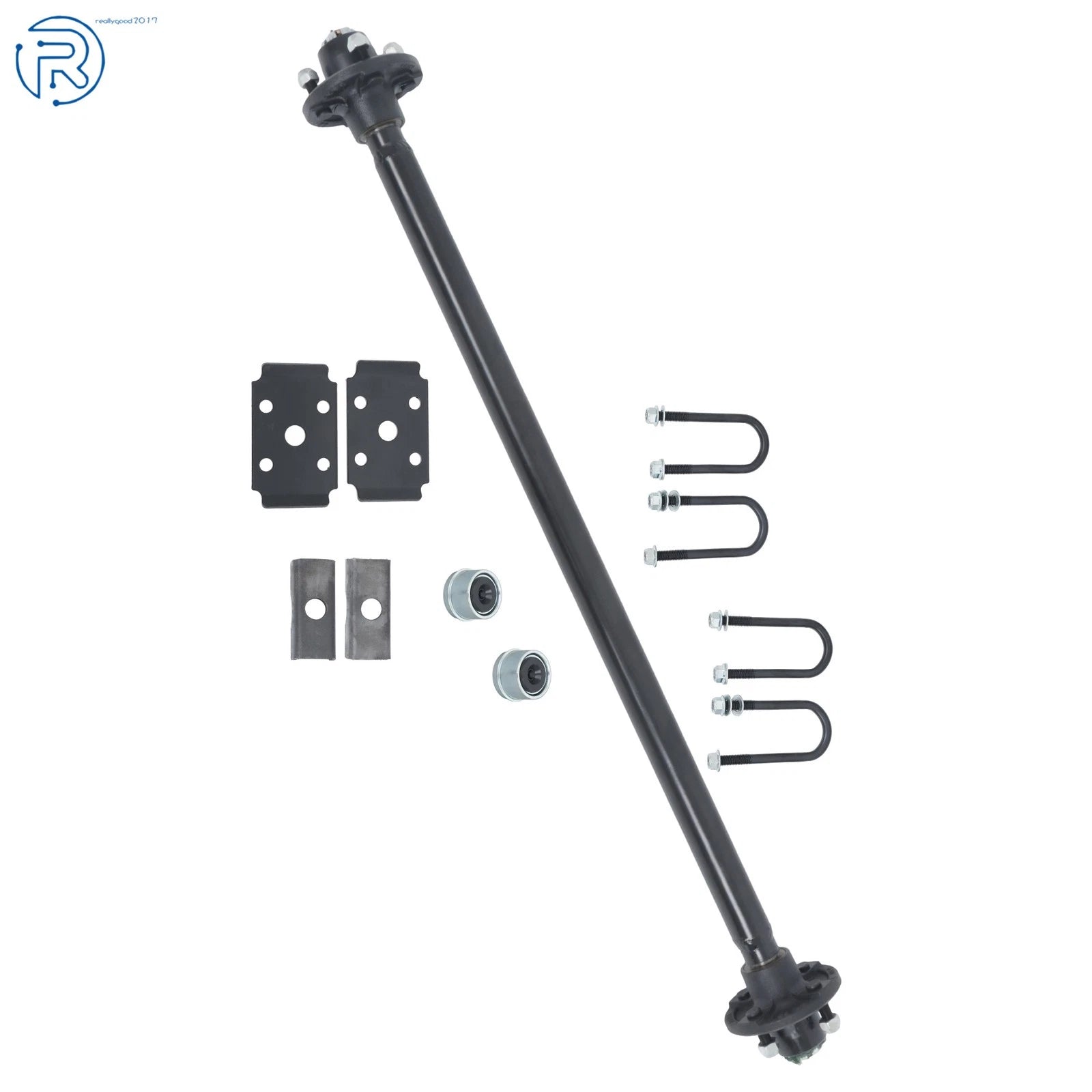 2000 lbs 44" Hub Face Trailer Axle with U-Bolt Kit for Boat RV Utility 