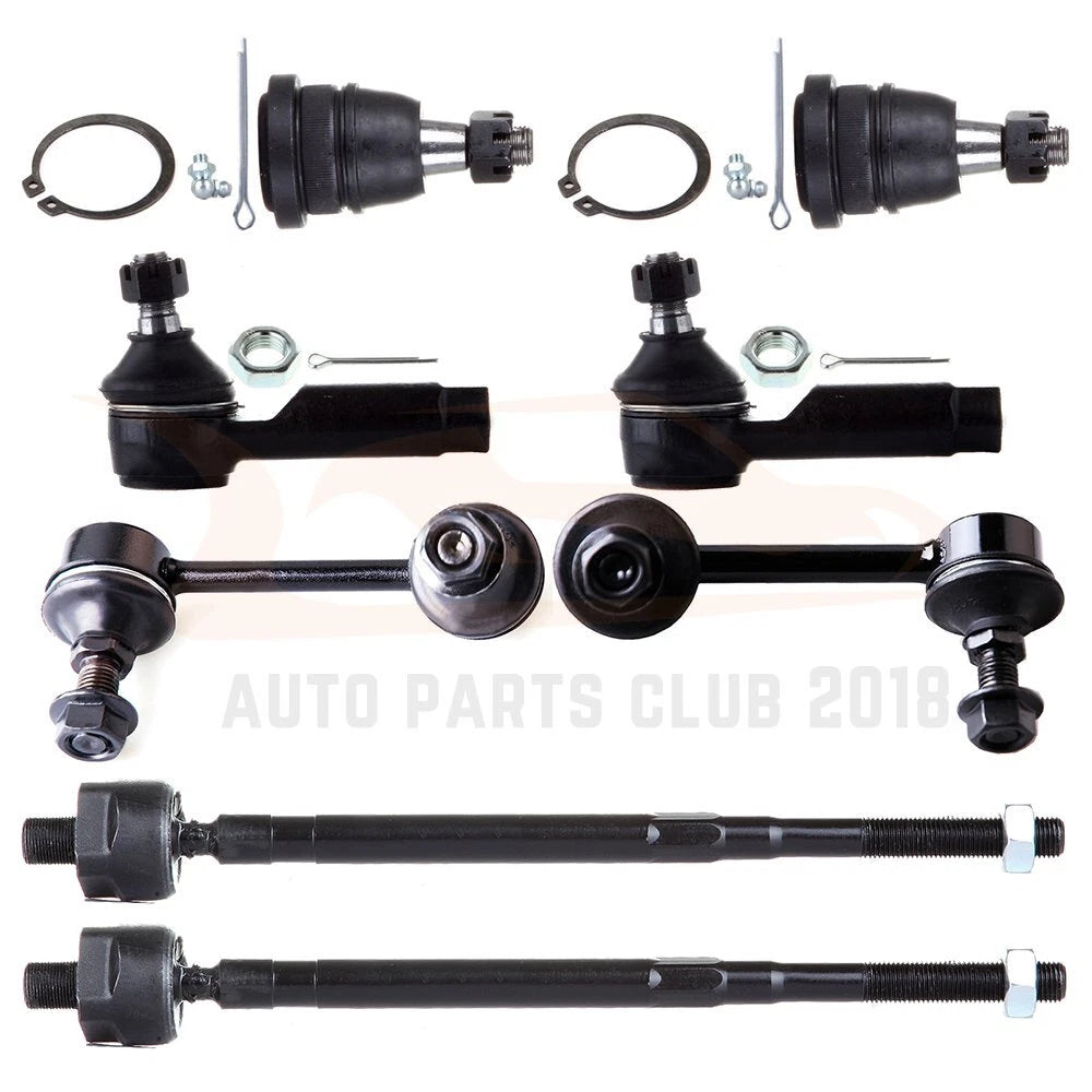 Set of 8 Front Ball Joints Tie Rods Sway Bar Links for Nissan Maxima (2000–2003)