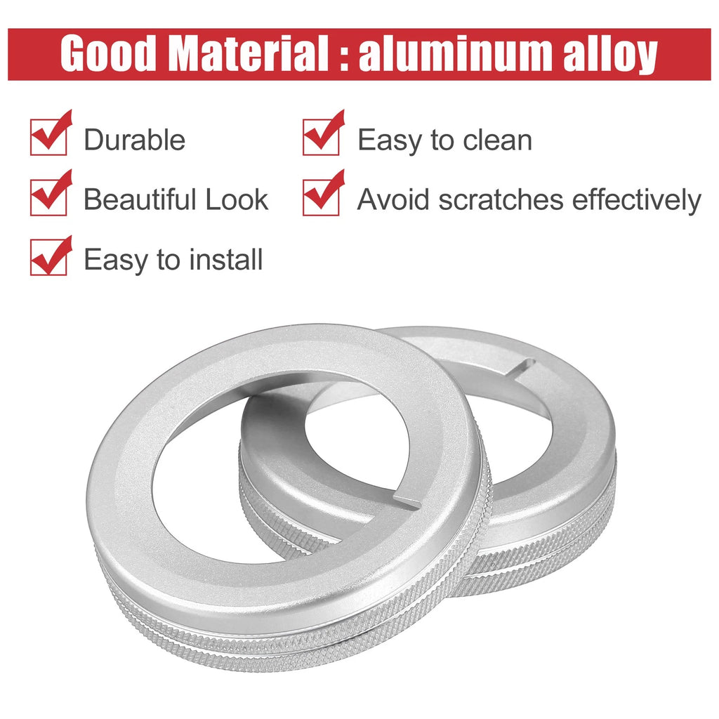 Set of 4 Aluminum Alloy Center Control Ring Knob Covers for Chevrolet 