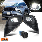 Clear Lens LED Front Driving Fog Lights for Highlander (2020–2024)