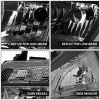 OE Style Black Housing Clear Corner Headlight for Ram Promaster 1500-3500 (2014–2022)