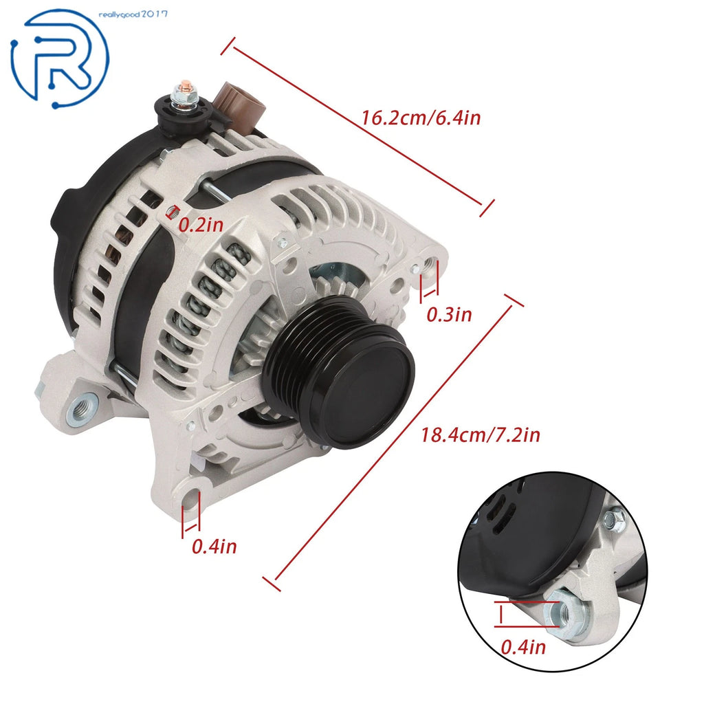 100Amp Alternator for Toyota Camry LE/SE/XLE/Base Sedan (2010–2011) 11516