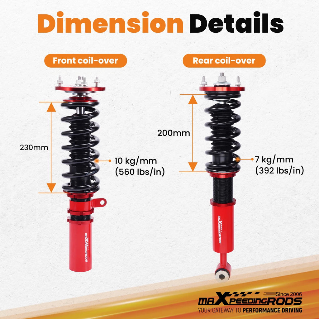 Adjustable Coilovers Suspension Lowering Kit for BMW 5 Series E60 (2006-2010)