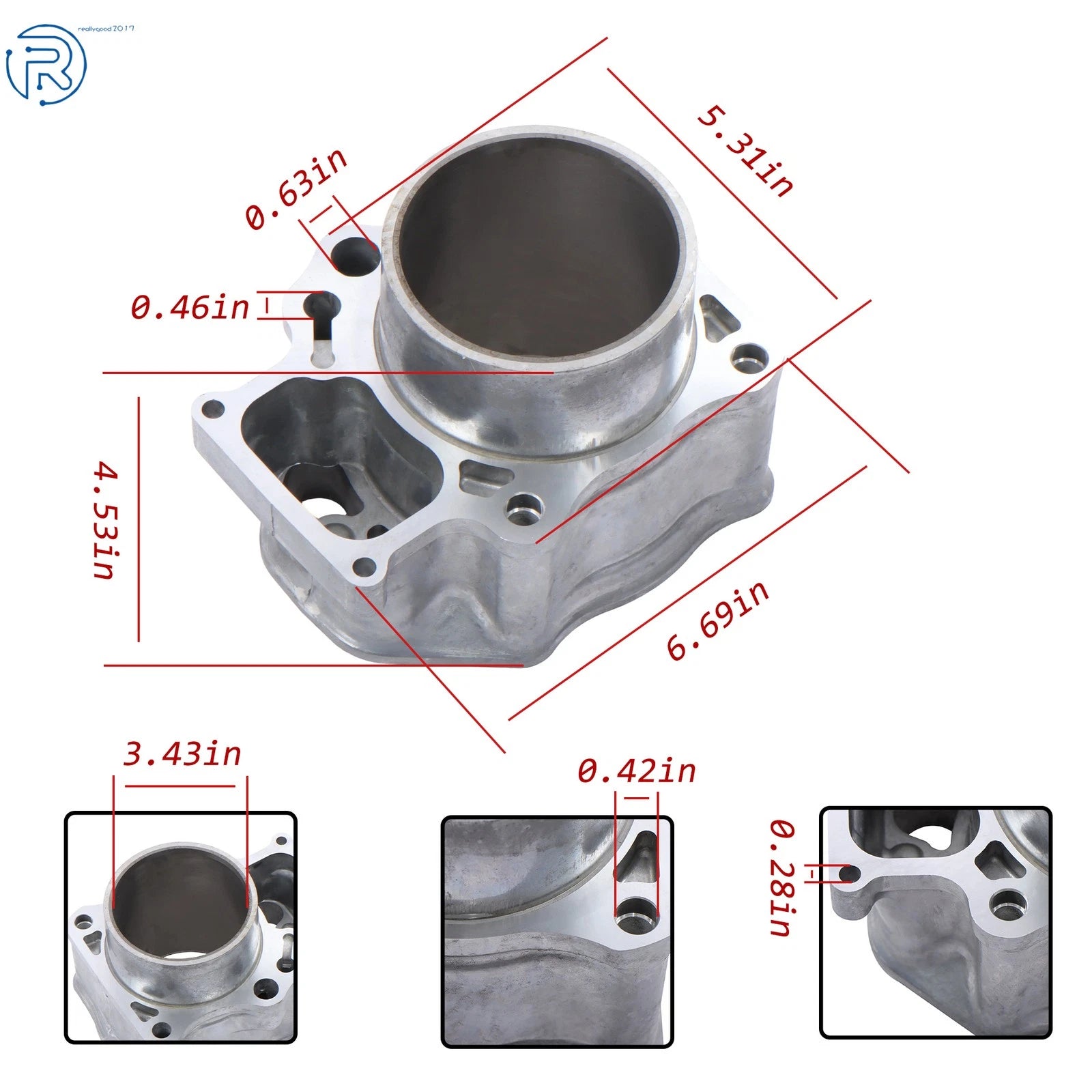 Engine Cylinder for Honda Fourtrax Rancher ES TRX420 (2007-2014)