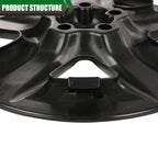 Set of 4 Black Wheel Skins for Toyota RAV4 (2006–2012) 17" Full Rim Covers