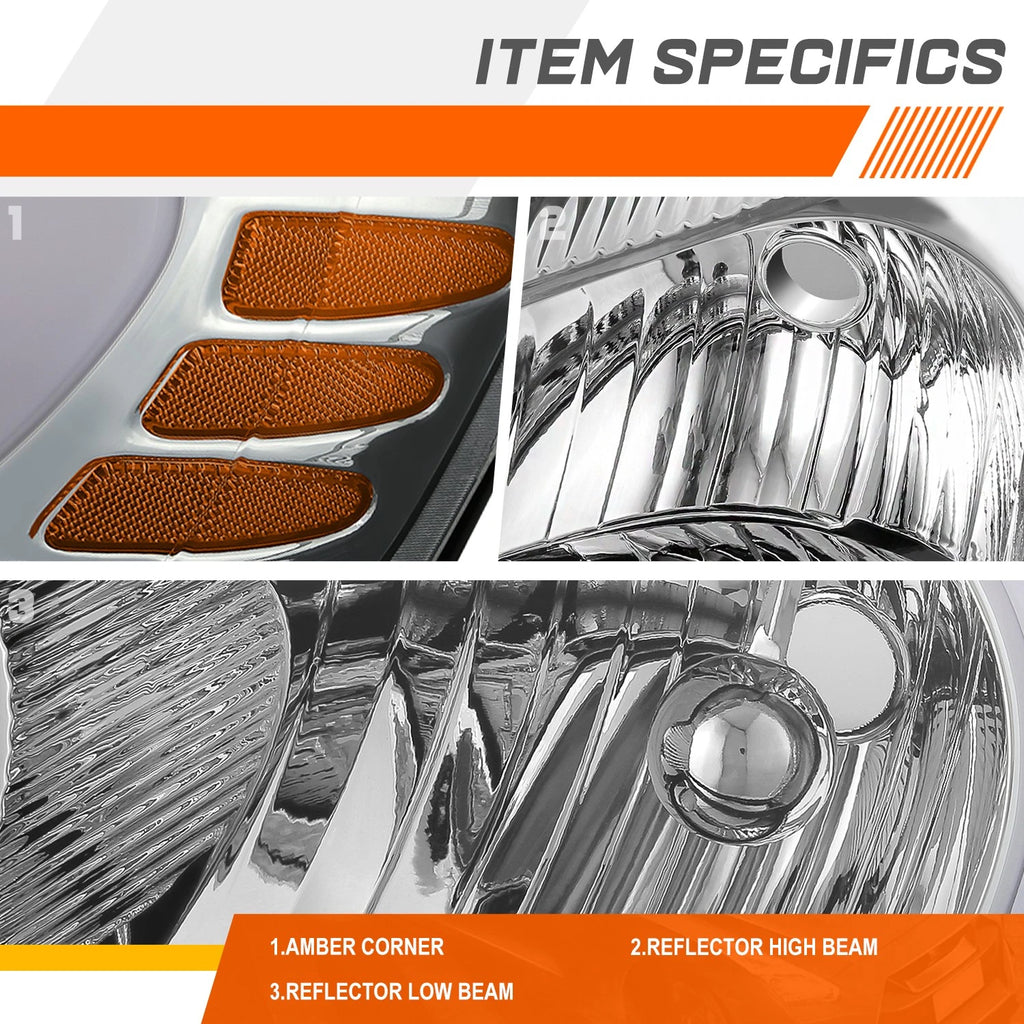 Clear Lens Fog Lights with Switch and Chrome Bezel for Honda CR-V (2007–2009)