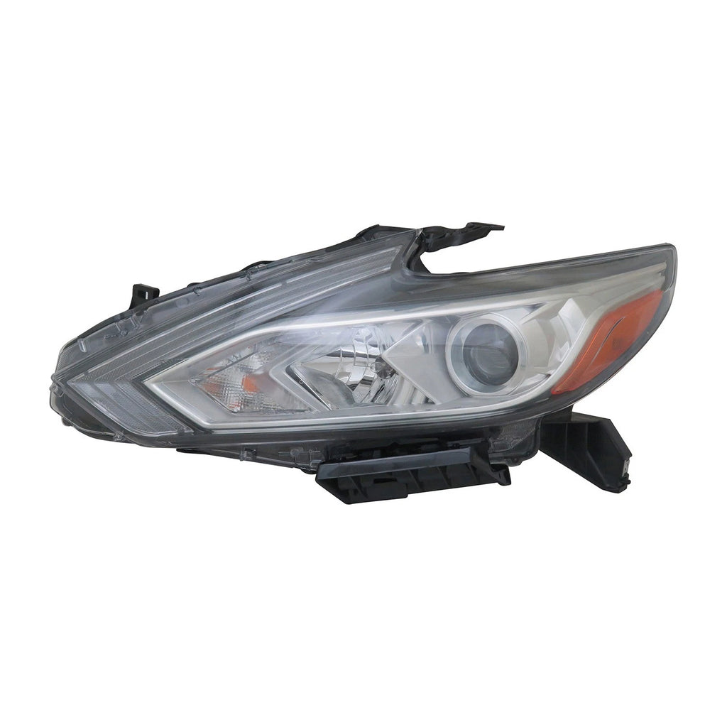 Driver Side Halogen Headlight Assembly w/o Daytime Running Light w/Chrome Bezel