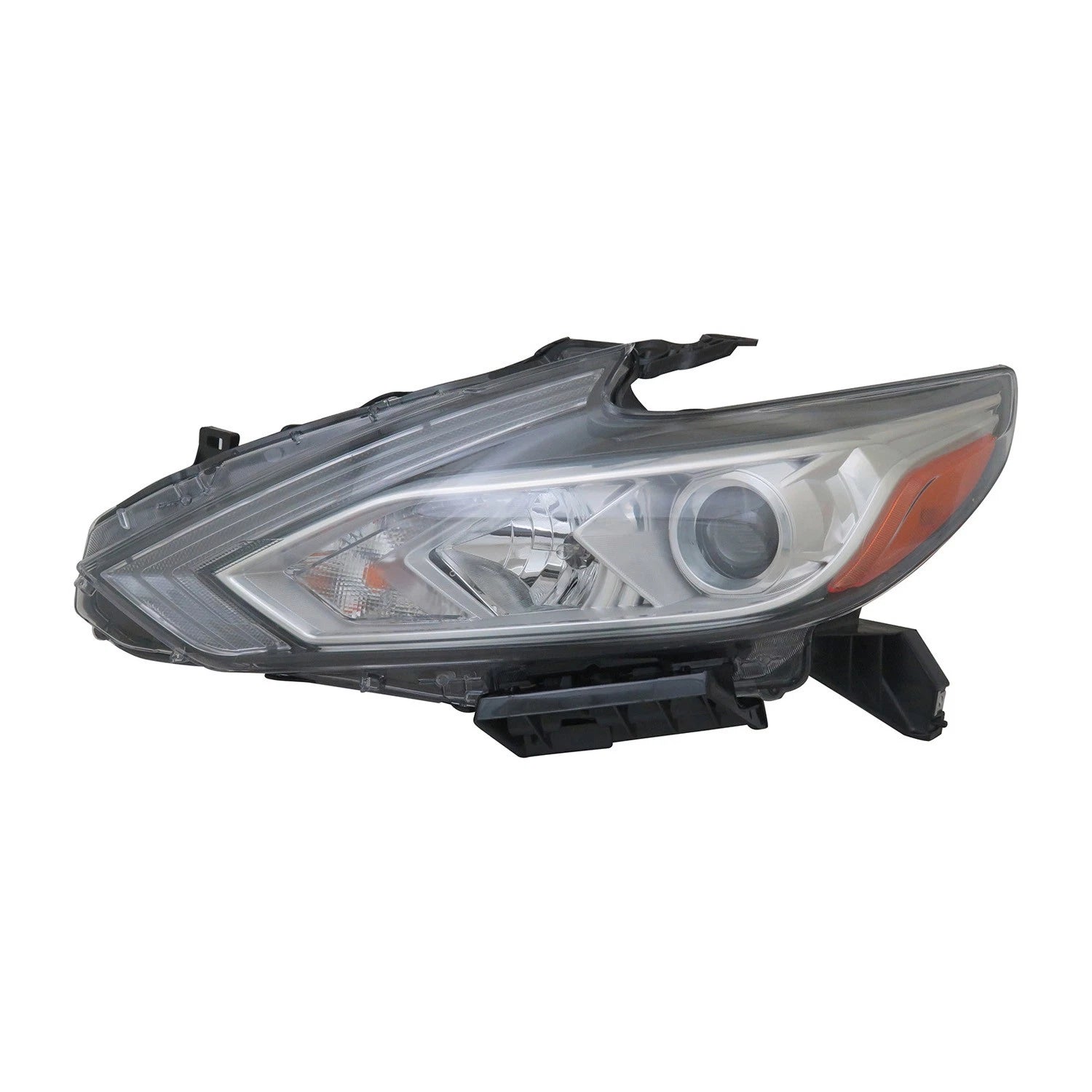 Driver Side Halogen Headlight Assembly w/o Daytime Running Light w/Chrome Bezel