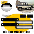 Set of 4 Smoked White LED Side Marker Lights for Ford E-Series (1975–1991)