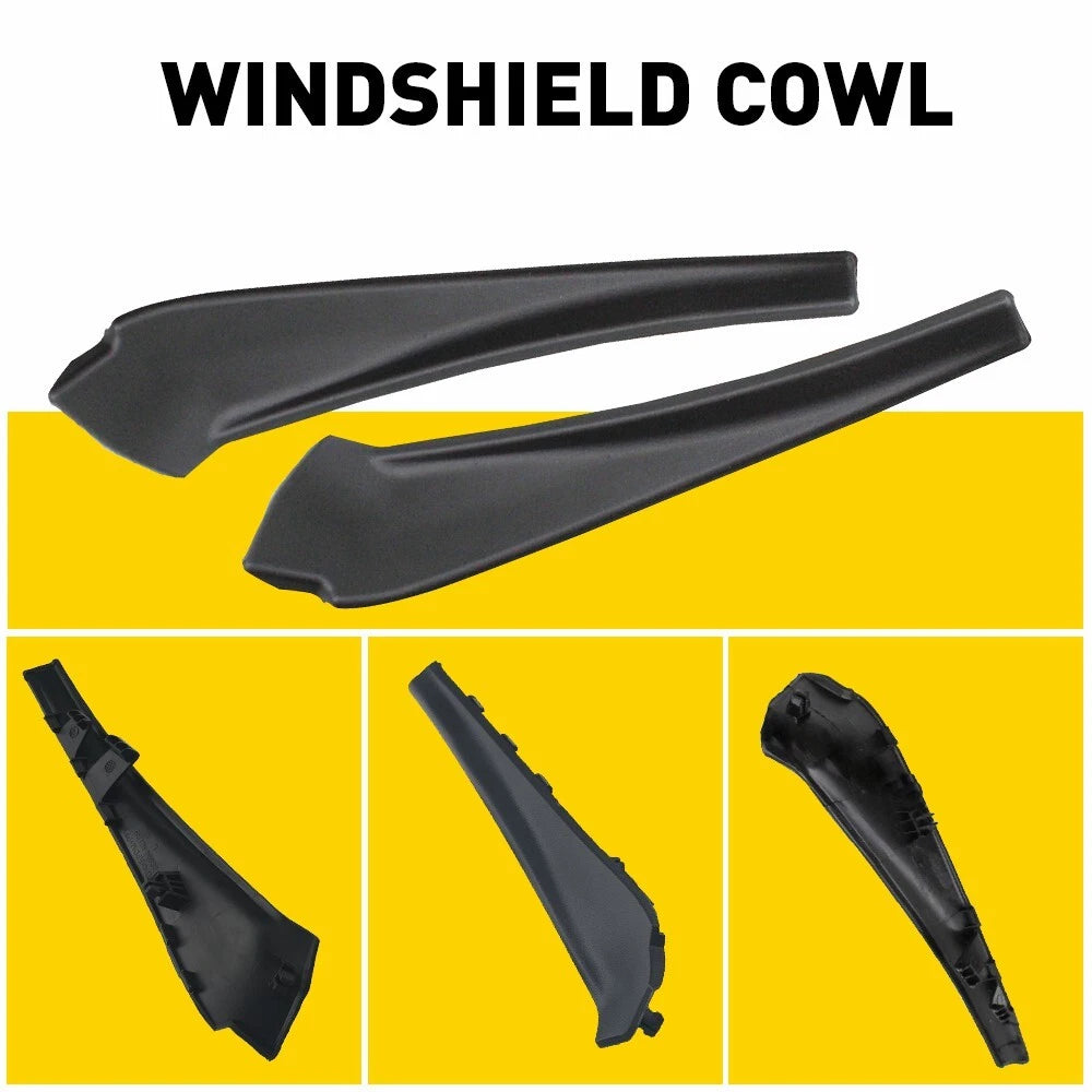 2X Front Windshield Wiper Side Cowl Extension Cover for Nissan Rogue (2014–2020)