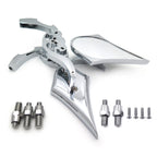 Chrome Billet Skull Blade Mirror for Honda Kawasaki Suzuki Cruiser (All Years)