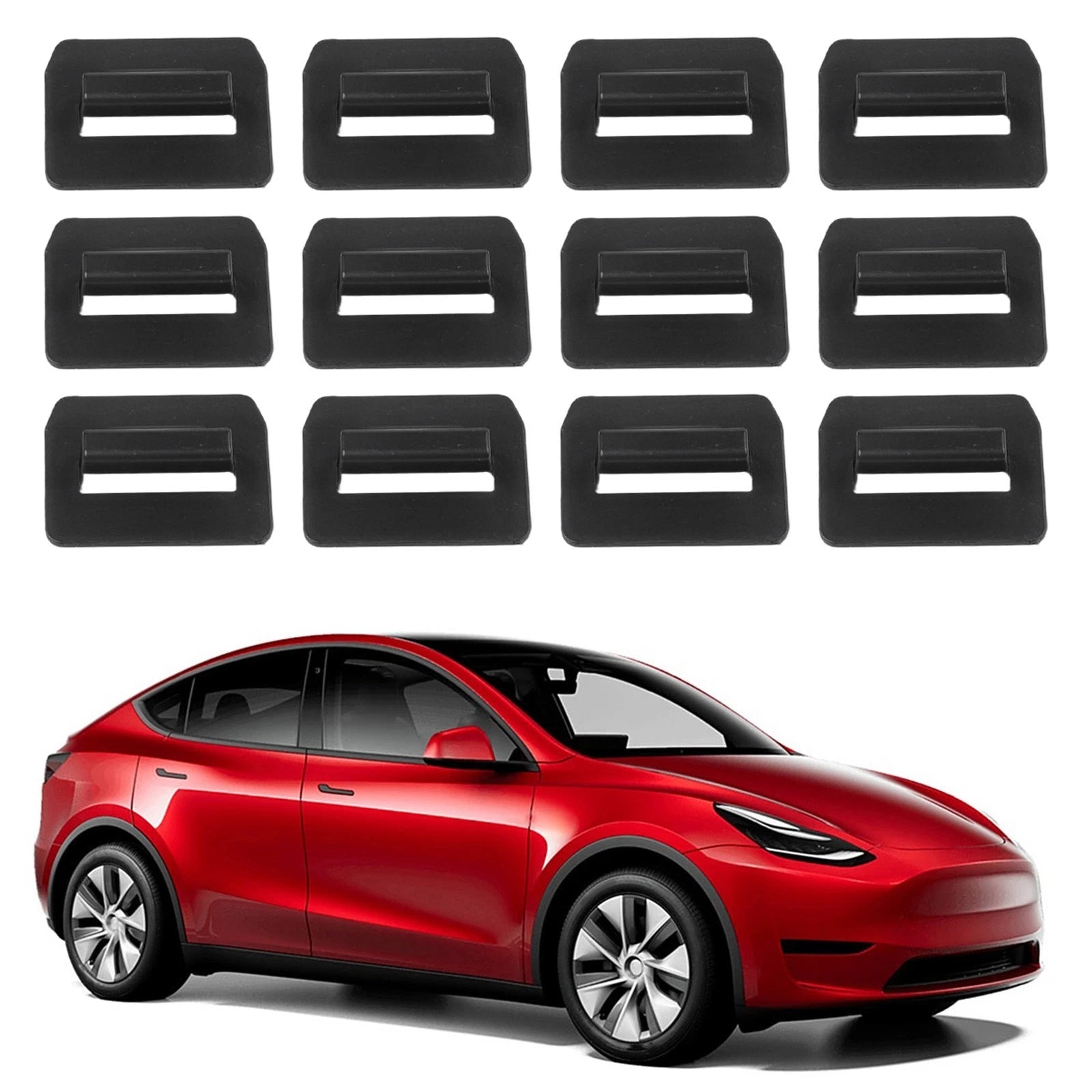 Set of 4 Skylight Split Shade Sun Block Clips for Tesla Model Y S X 3