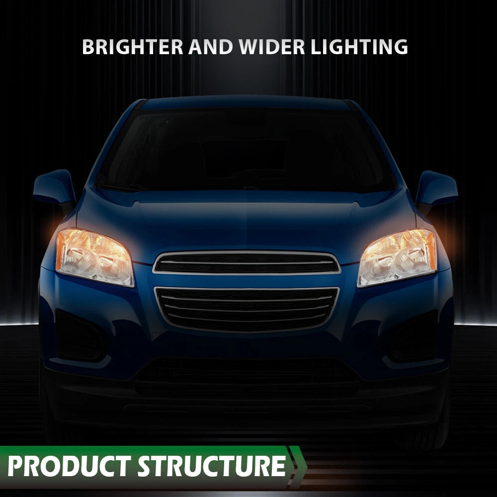 Headlight Assembly Pair for Chevy Trax (2013–2016) Halogen