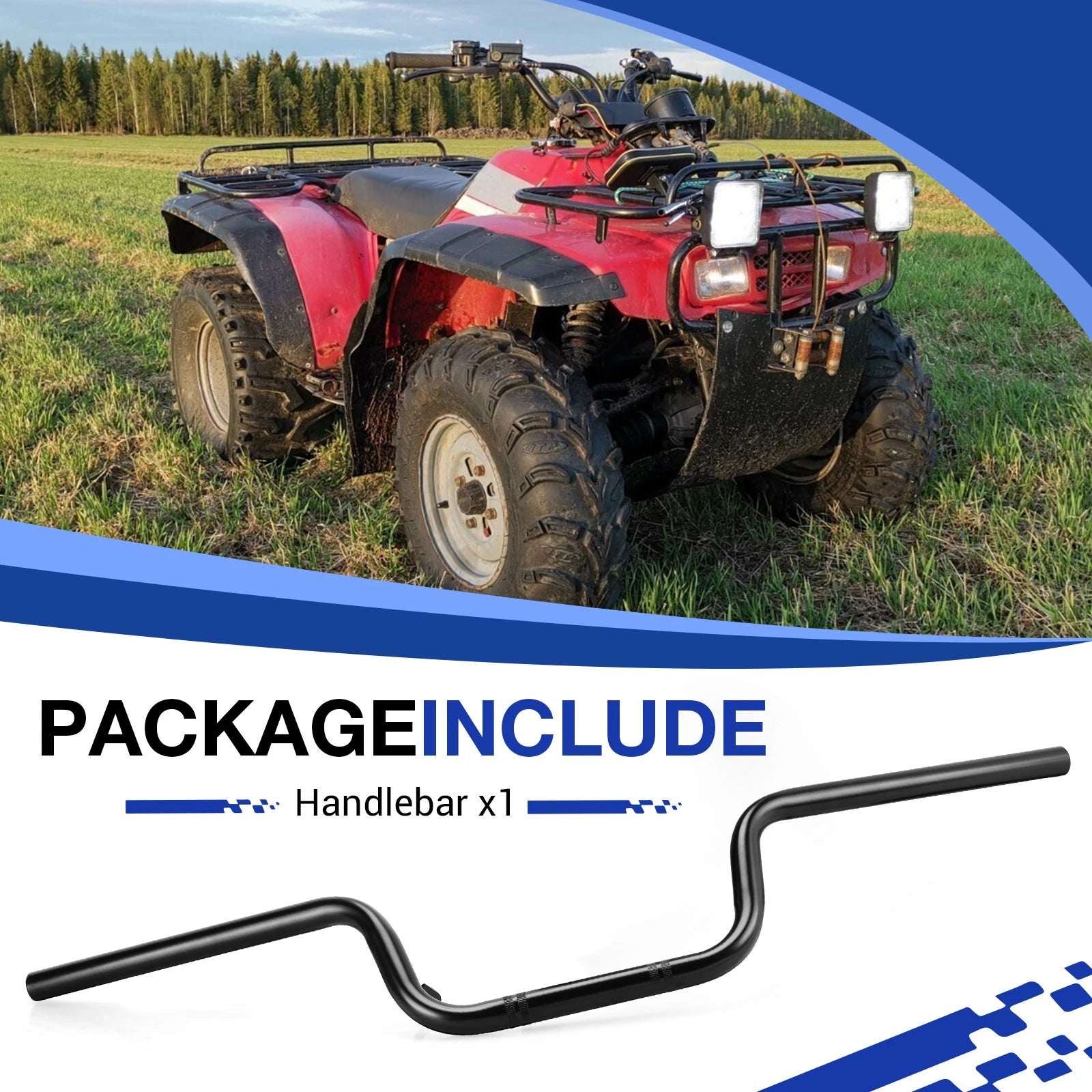 Handlebar for Honda FourTrax 300 TRX300 TRX300FW (1988–2000) 53100-HC5-970