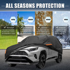 Waterproof Car Cover for Toyota RAV4 (2012–2022) 210D-PU Oxford with Zipper