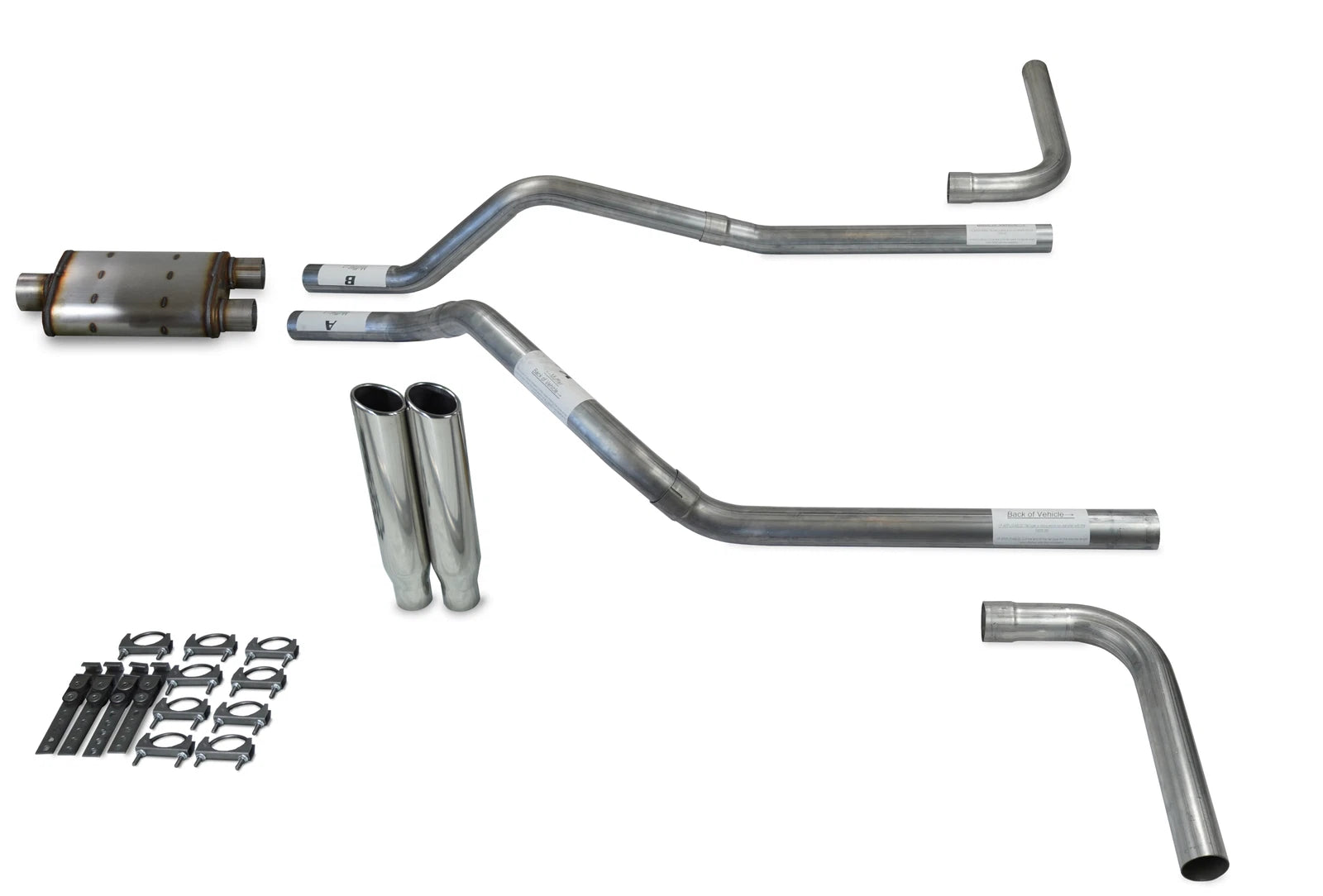 2.5" Dual Exhaust Kit for GMC Jimmy (1995–1999) Magnaflow XL Clamp Tips