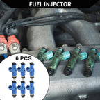 Set of 6 Fuel Injectors for Honda Accord (2003–2007) No.16450RCAA01 Blue