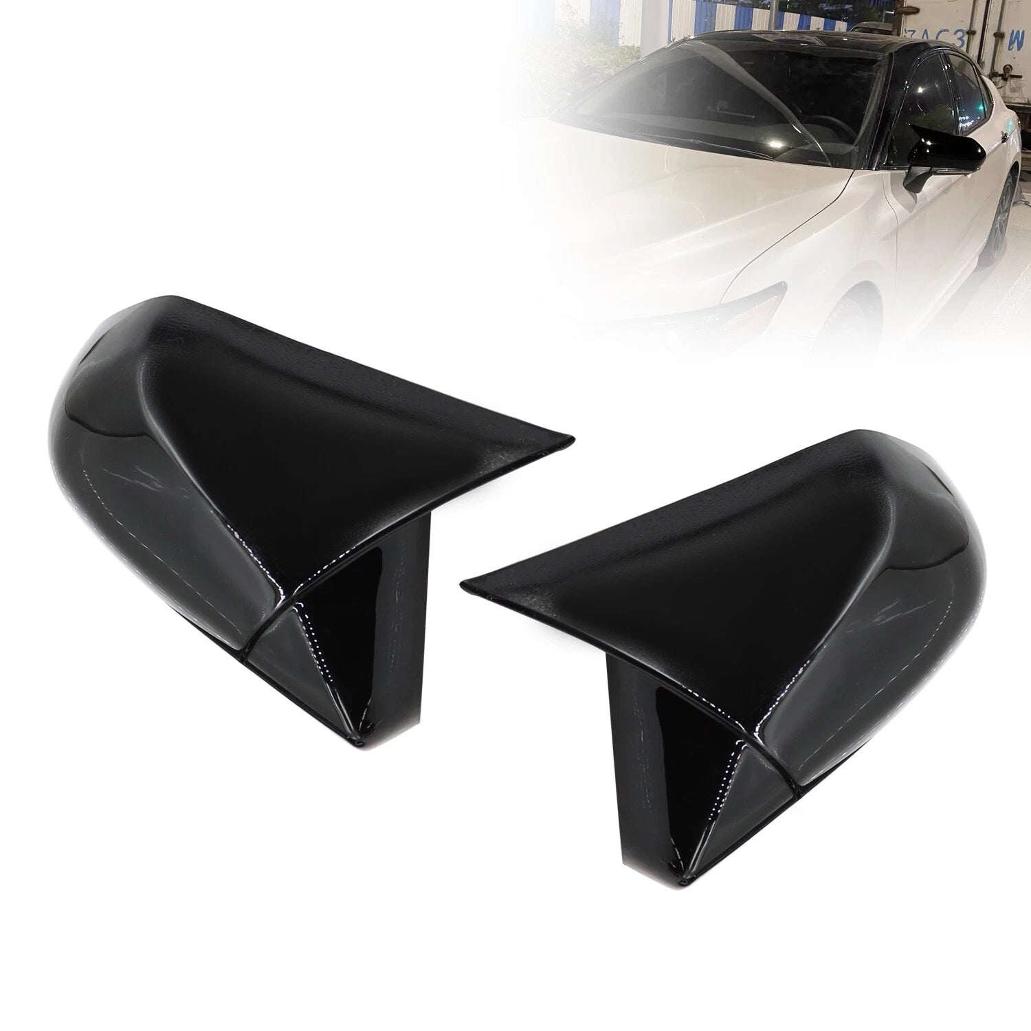 M Style Gloss Black Side View Mirror Cover for Toyota Camry (2018–2023)