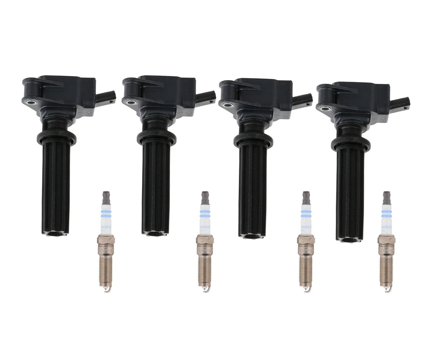 Set of 4 Ignition Coils & 4 Iridium Spark Plugs for Ford EcoSport (2018–2023)