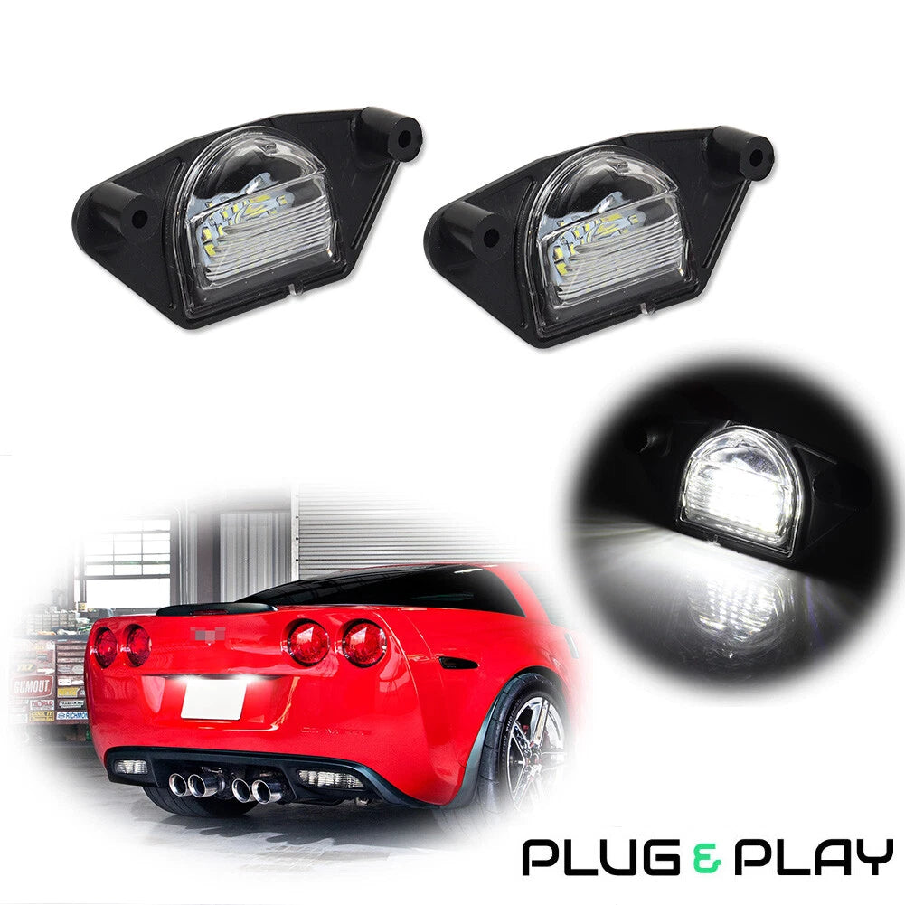 White LED License Plate Lights for Chevrolet Impala Monte Carlo (2000–2005)