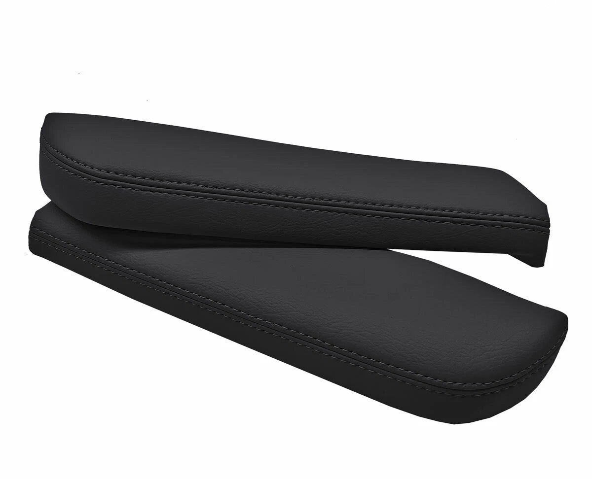 Front Armrest Door Panel Cover for Toyota 4Runner (2003–2009) Black PVC Leather