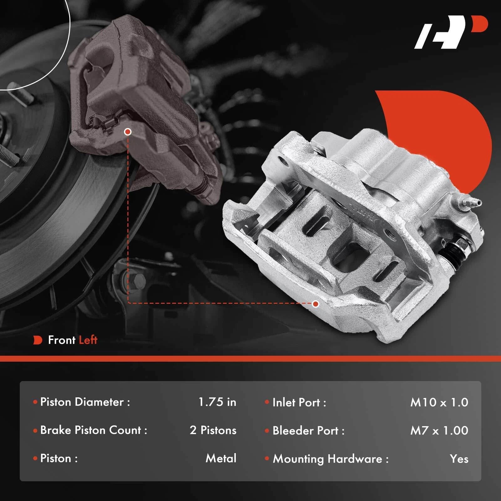 Front Left Disc Brake Caliper with Bracket for Toyota Supra Lexus SC300 (1997–2005)