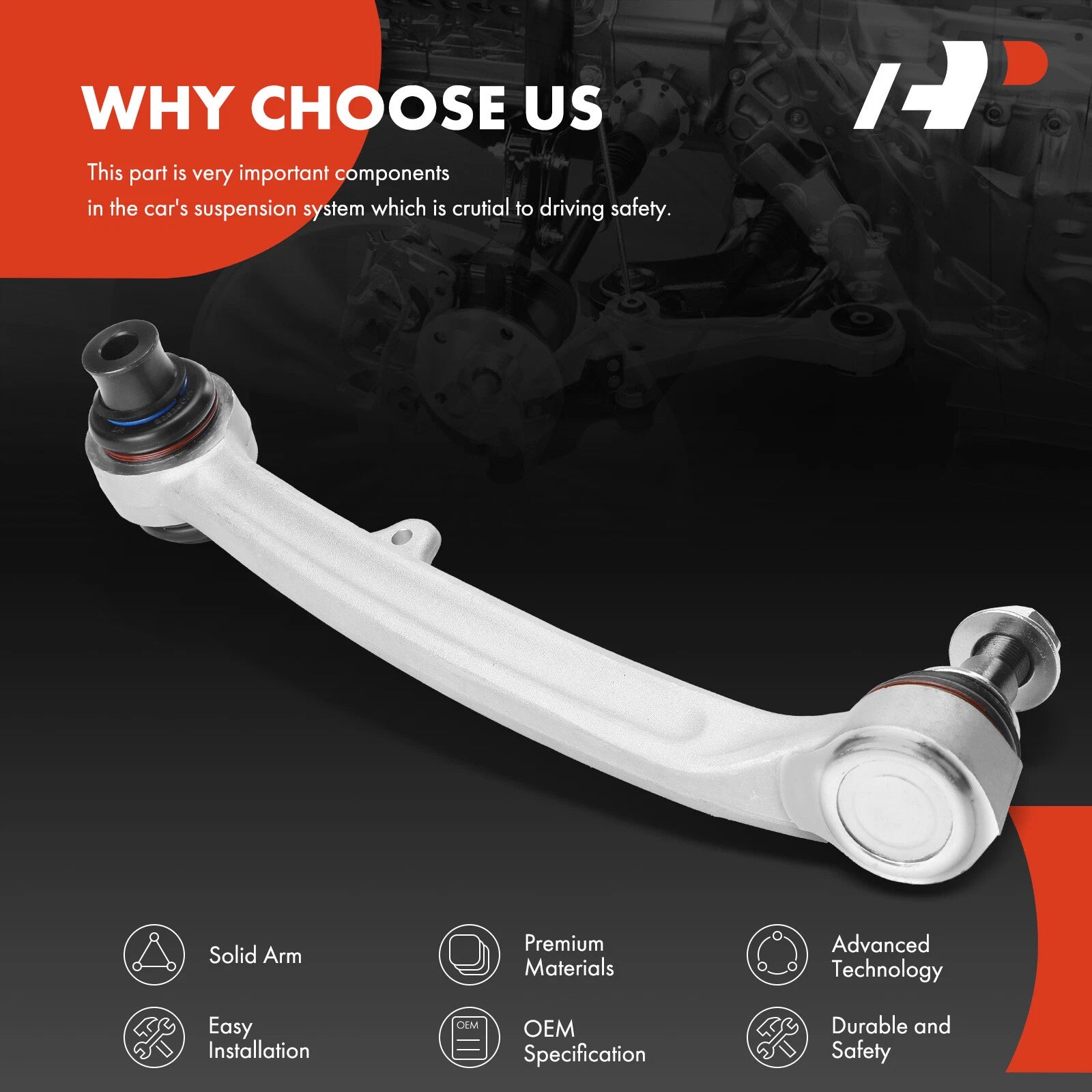 Front Left Lower Rearward Control Arm with Ball Joint for BMW E87 (2004-2011)