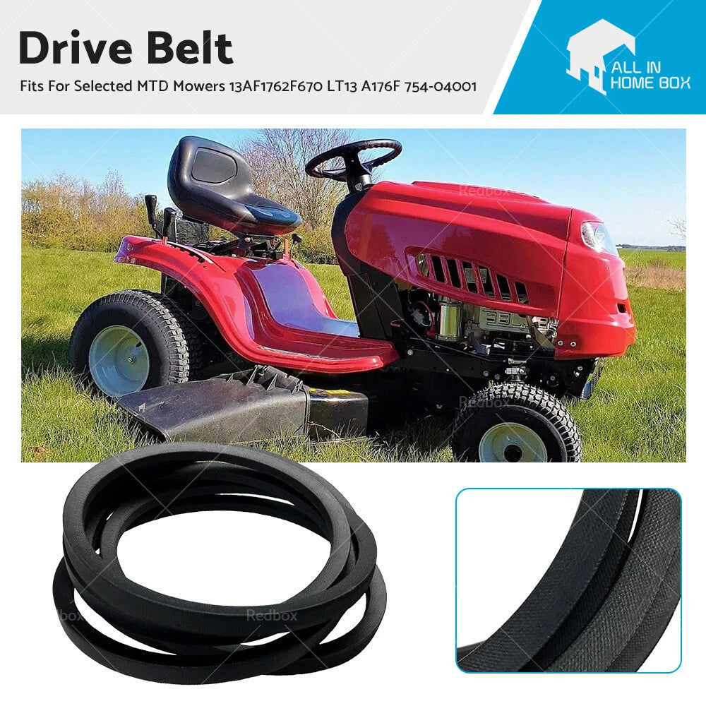 Primary Drive Belt for MTD Mowers (13AF1762F670, LT13, A176F, 754-04001)