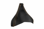 Leather Automatic Shift Boot Cover for Volvo XC90 (2003–2014) Black Orange Stitch