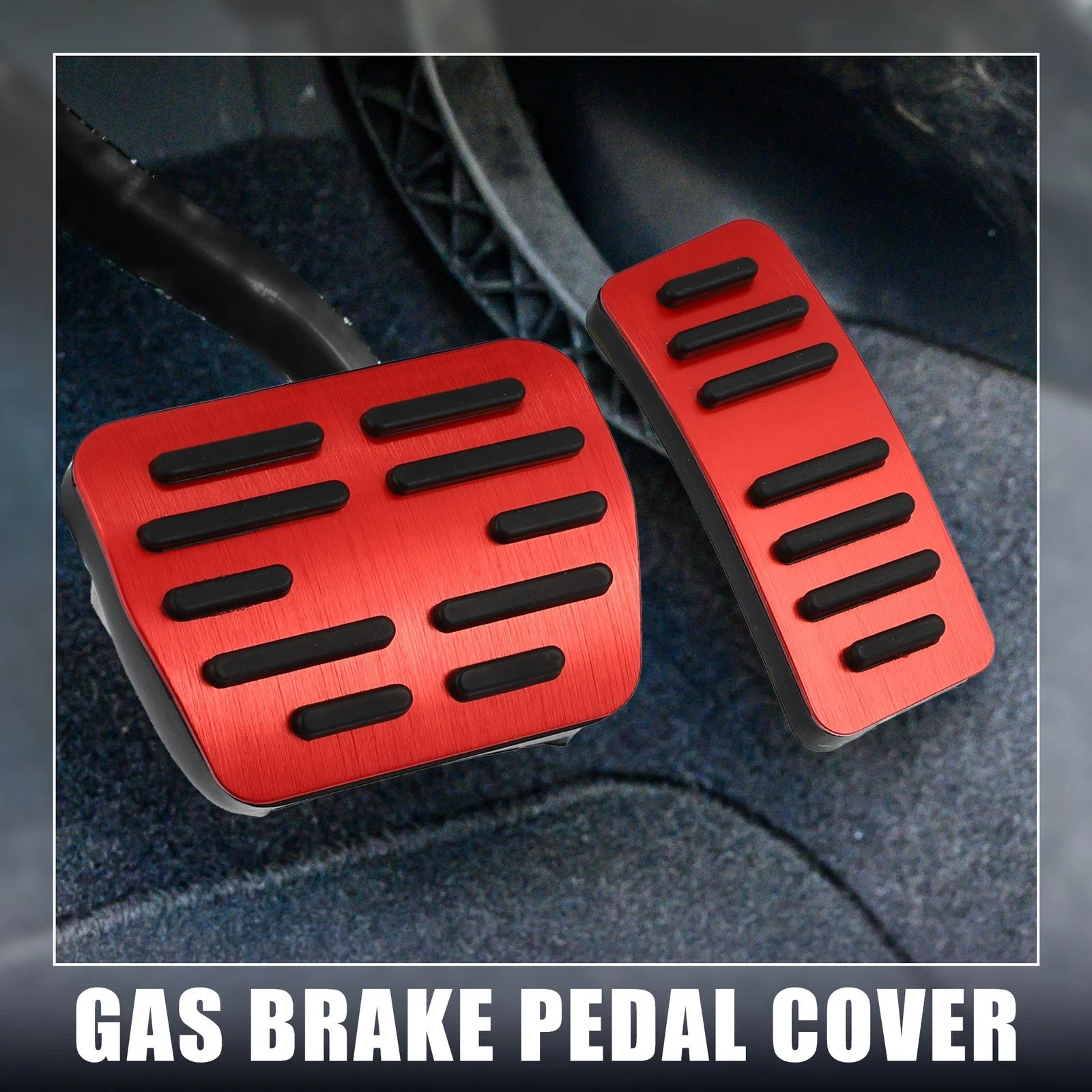 2X Brake Pedal Pad Gas Pedal Cover for Volkswagen Arteon (2019–2021) Red