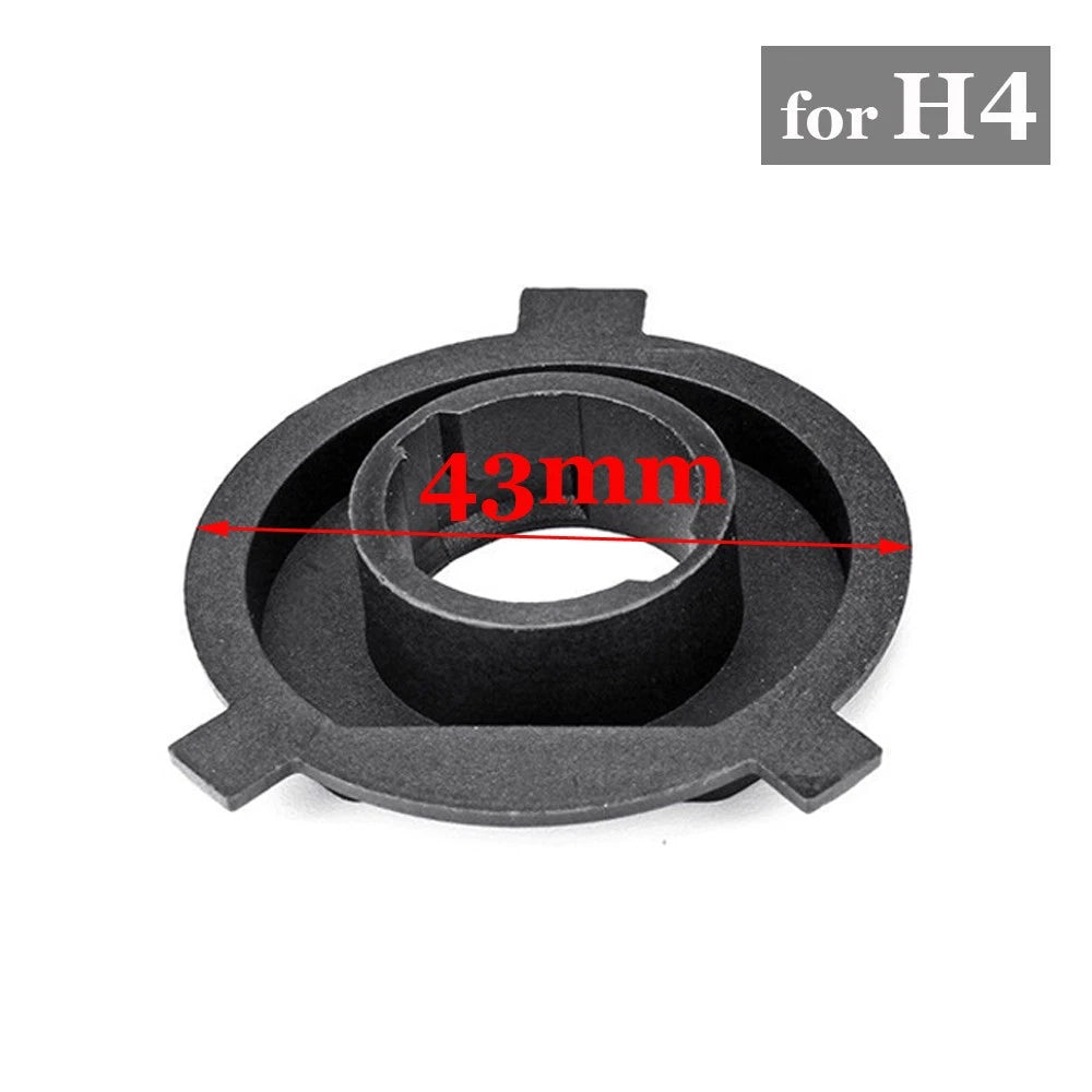2X Black Headlight Bulb Base Adapter Socket Retainer for H4 LED